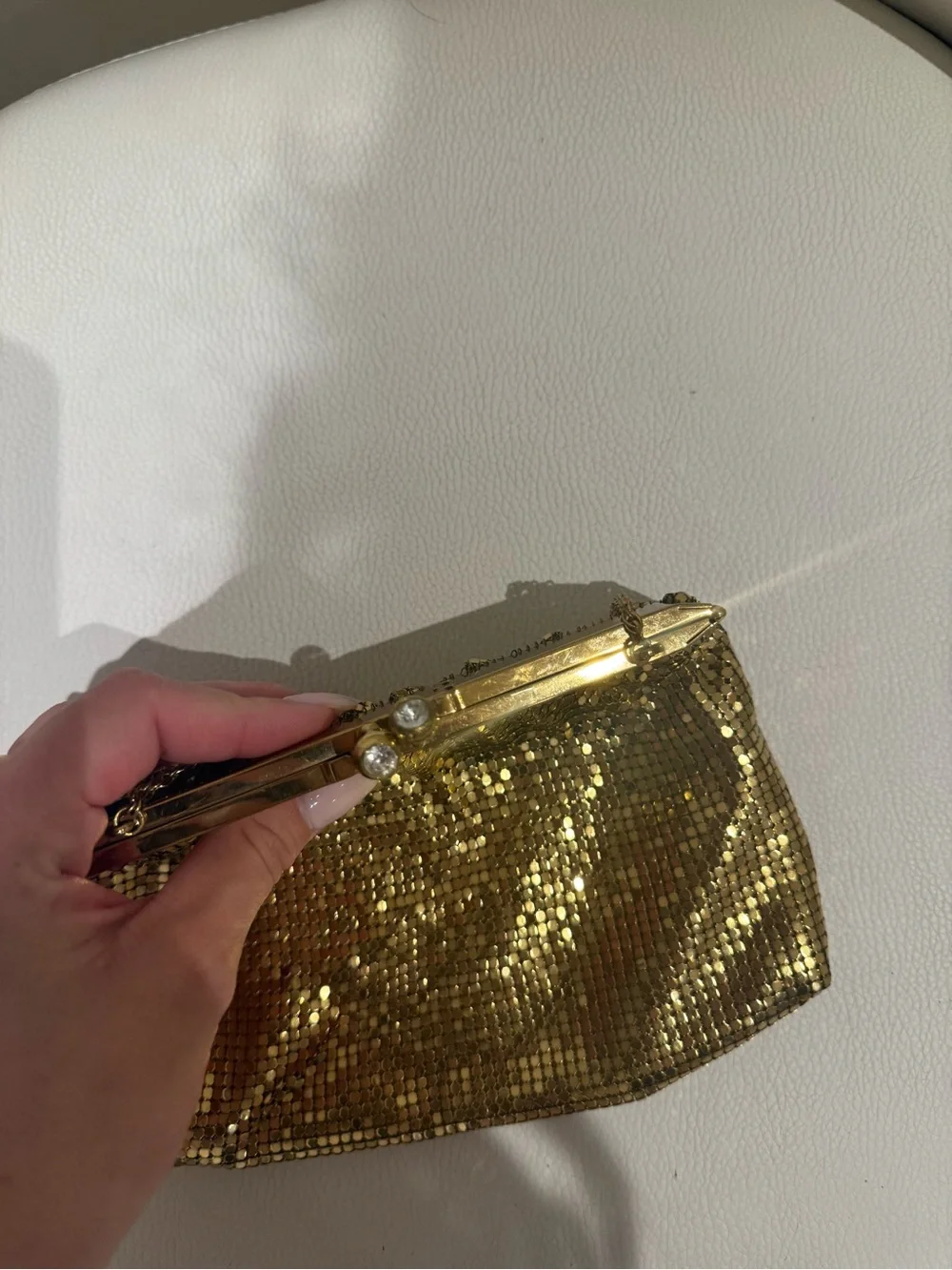 Vintage Whiting & Davis Gold Mesh Evening Bag